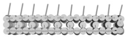 DNA Origami structure with modified handles sticking up