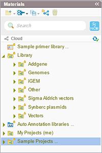 Orgaize your data inside the Materials Box, and access thousands of sequences and parts