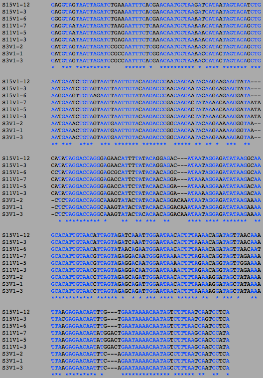 Rapid Progressor Visit 1 Sequence Alignment